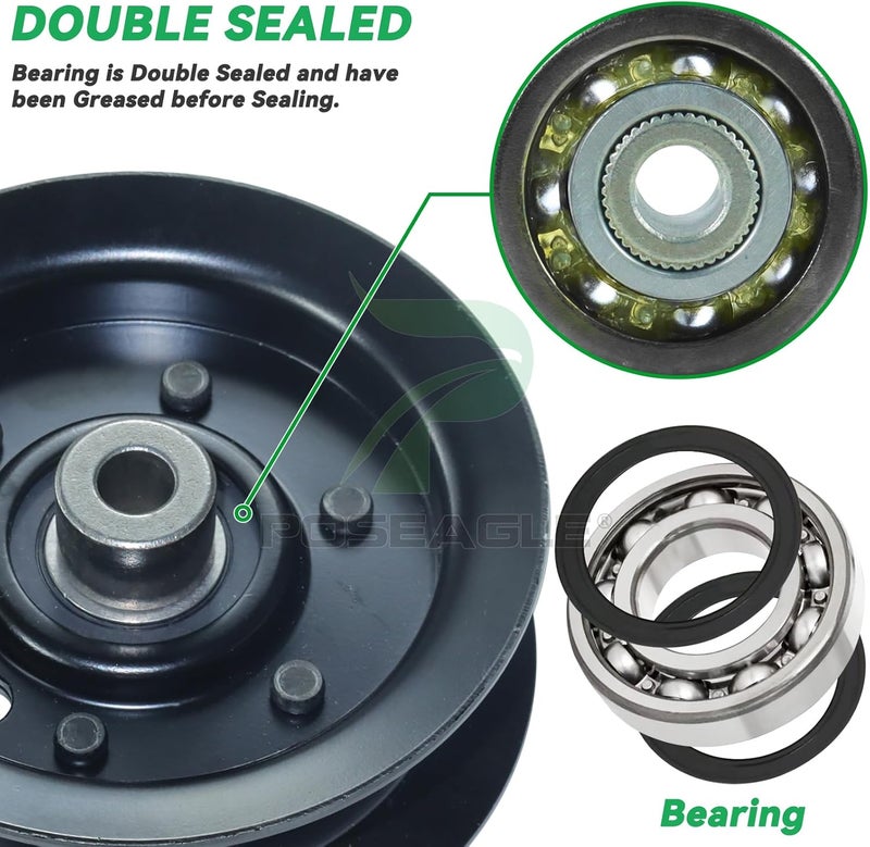 POSEAGLE 3 Pack 106-2175 Idler Pulley Replaces eXmark 106-2175, 132-9420, Toro 106-2175, 132-9420 for Toro SS5000, SS5060, SS5035, MX5060, Zs5000, Zs5000tf, Sw5000, Ss5425 Mx5075 Lawn Tractors - Image 5